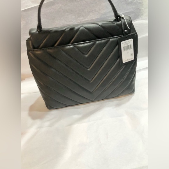 DKNY black quilted puffy clasp top handle satchel bag brand new - Picture 9 of 16